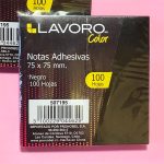 Notas Adhesivas Negras Lavoro 7,5 × 7,5 cm — 100 hojas