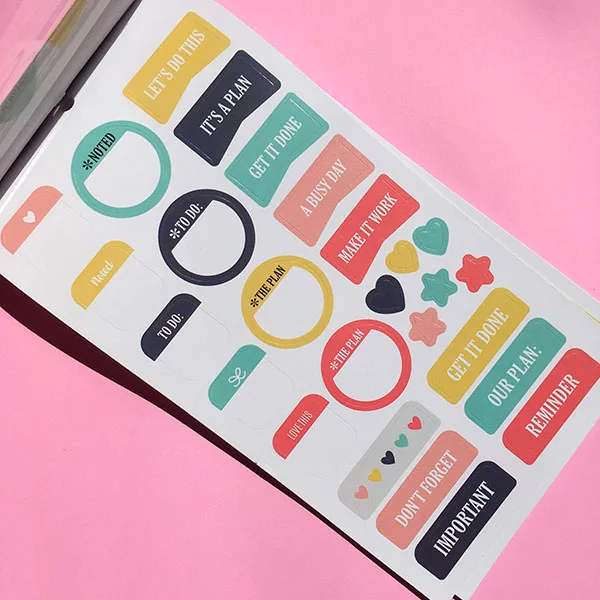 Block de Stickers para Planner Adix — 6 hojas