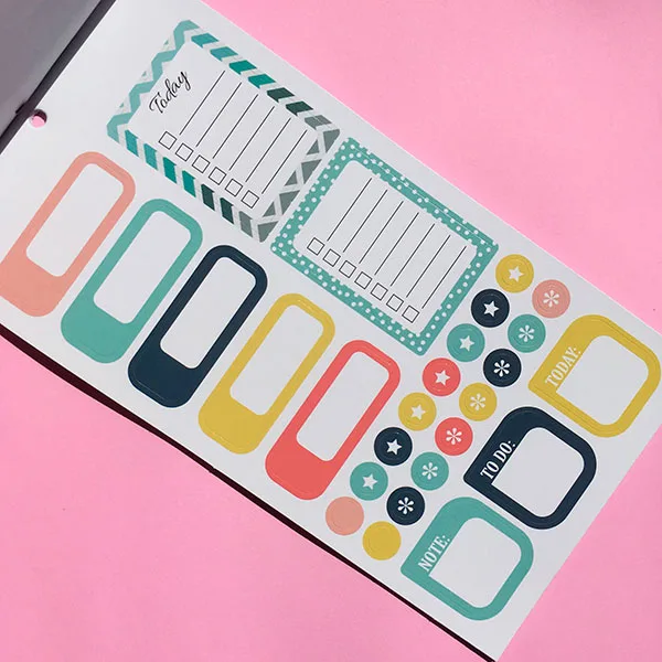 Block de Stickers para Planner Adix — 6 hojas