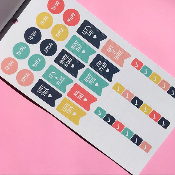 Block de Stickers para Planner Adix — 6 hojas