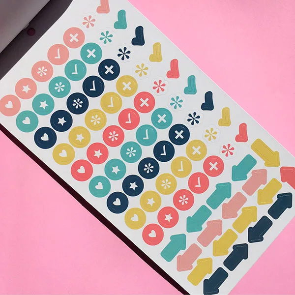 Block de Stickers para Planner Adix — 6 hojas