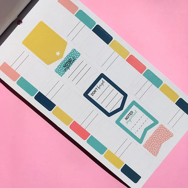Block de Stickers para Planner Adix — 6 hojas