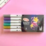 Brush Pens Metálicos Adix — Doble punta