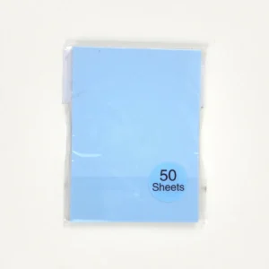 Notas adhesivas translúcidas azules de 95 × 70 mm con 50 hojas
