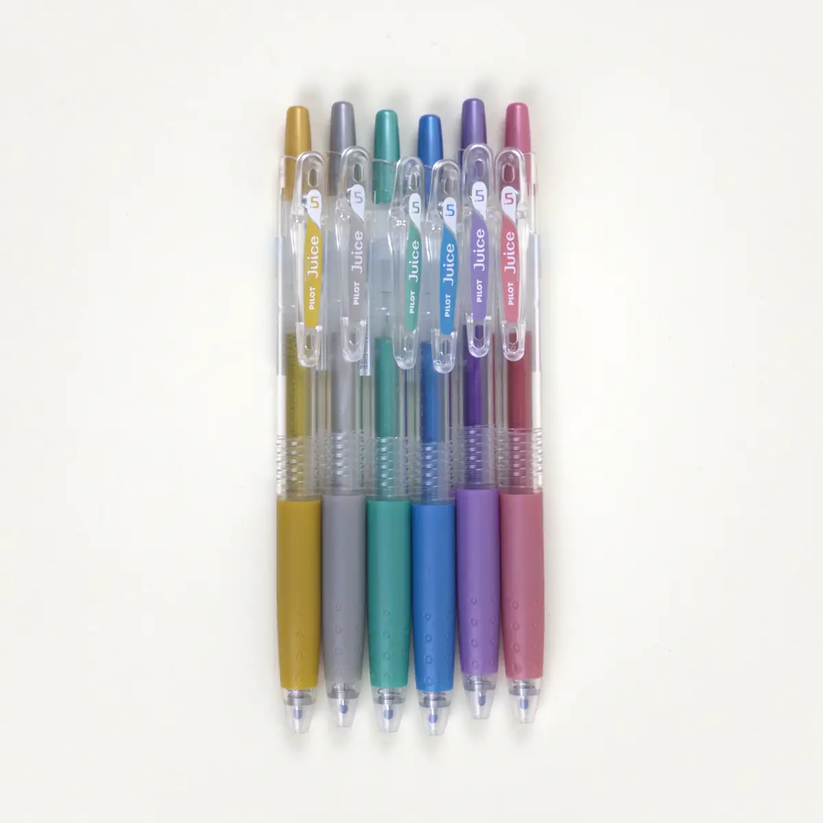 Seis lápices Pilot Juice Metallic de 0,5 mm