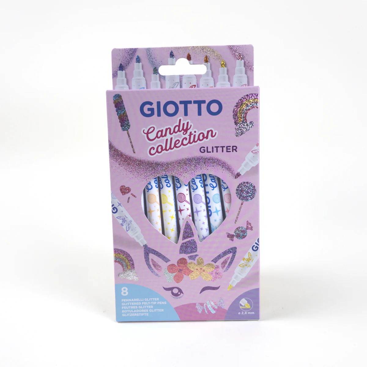 Vista adicional de Giotto Turbo Glitter Candy Collection — Set 8 Colores