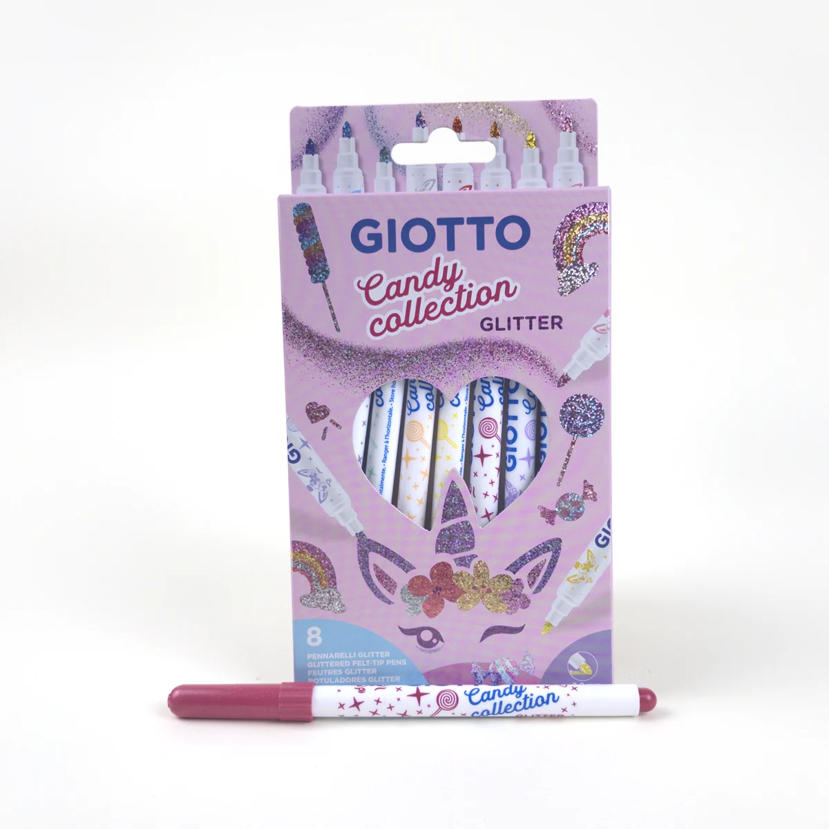 Vista adicional de Giotto Turbo Glitter Candy Collection — Set 8 Colores