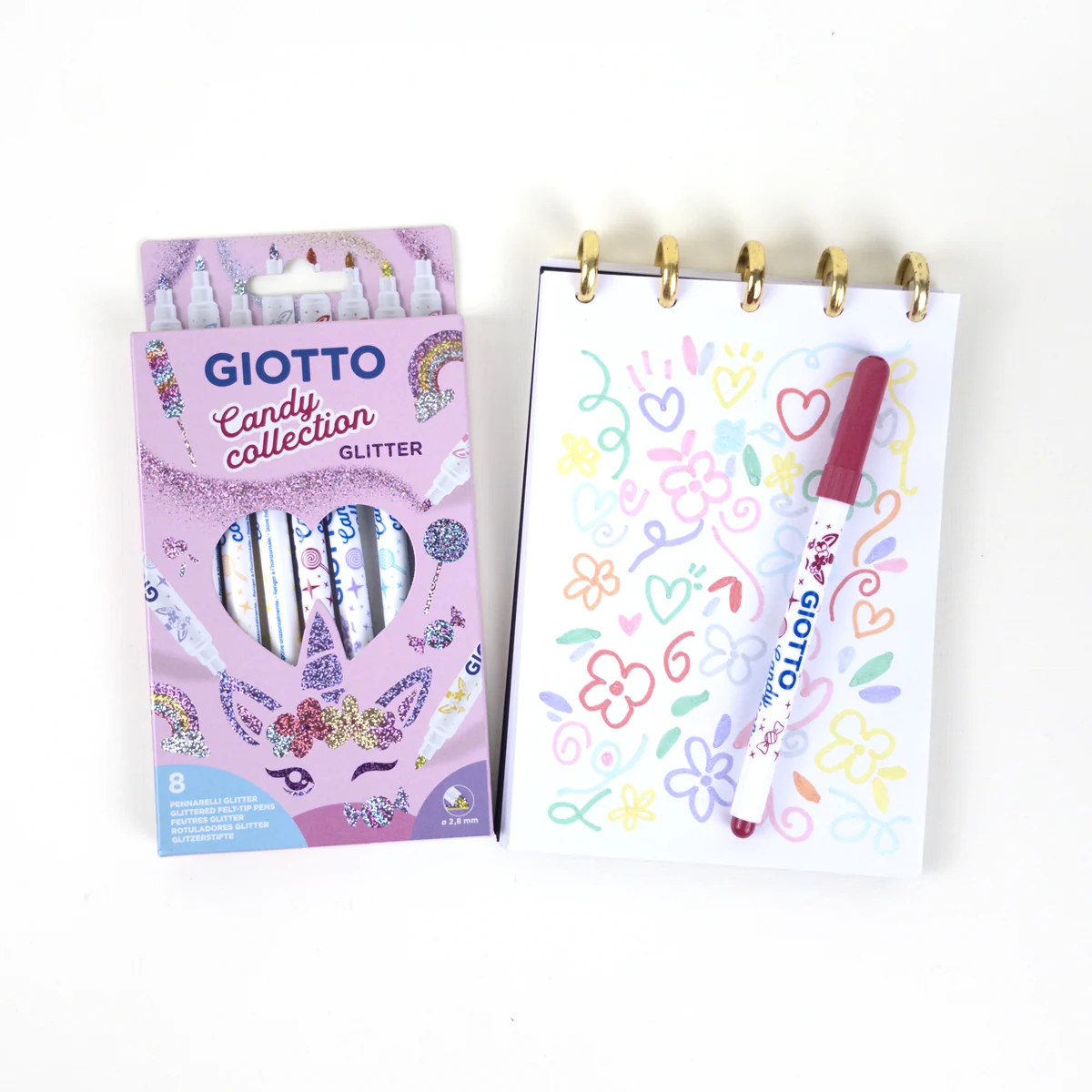 Vista adicional de Giotto Turbo Glitter Candy Collection — Set 8 Colores