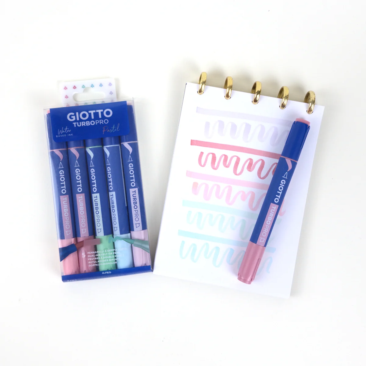 Vista adicional de Giotto Turbo Pro Pastel — Set 5 Marcadores