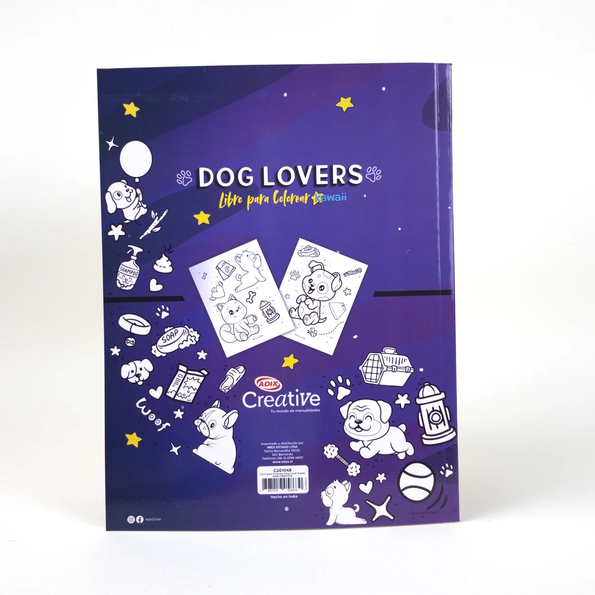Vista adicional de Libro para Colorear Adix Creative — Dog Lovers Kawaii