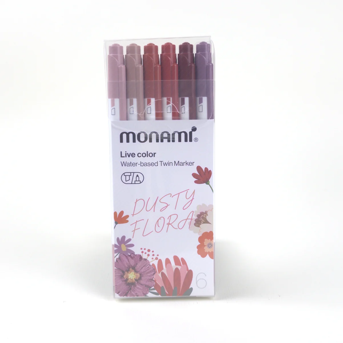 Vista adicional de Monami Live Color Dusty Flower — Set 6 Colores