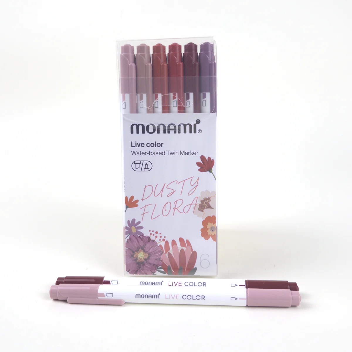 Vista adicional de Monami Live Color Dusty Flower — Set 6 Colores