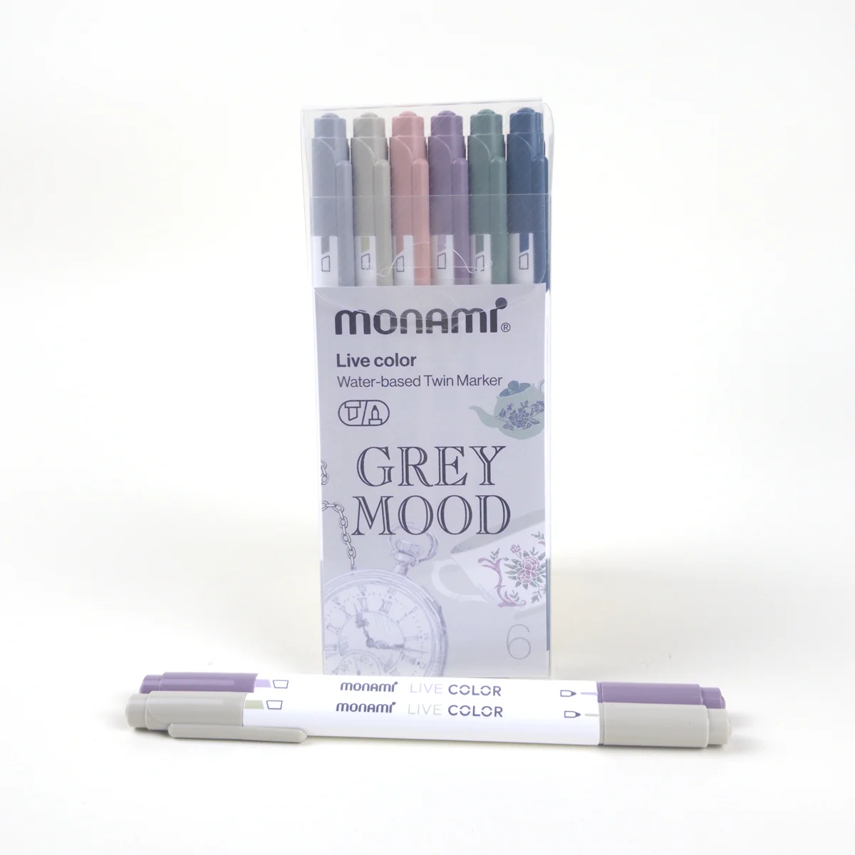 Vista adicional de Monami Live Color Grey Mood — Set 6 Colores
