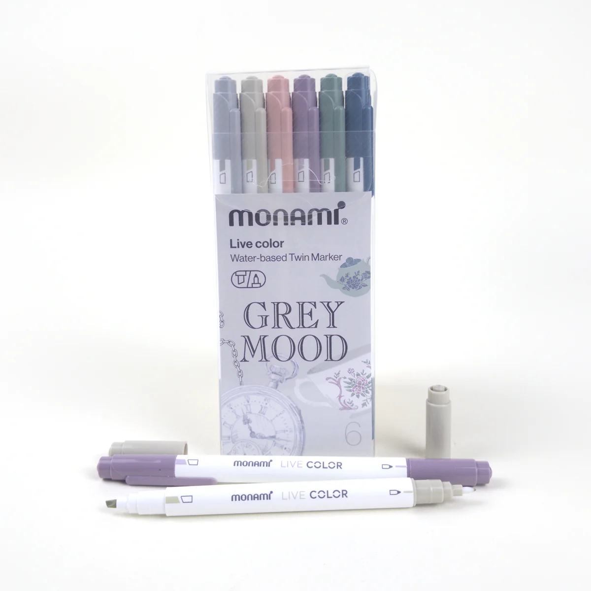 Monami Live Color Grey Mood — Set 6 Colores