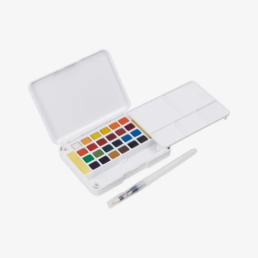 Con estuche abierto de Set de Acuarela Adix Aqua Brush