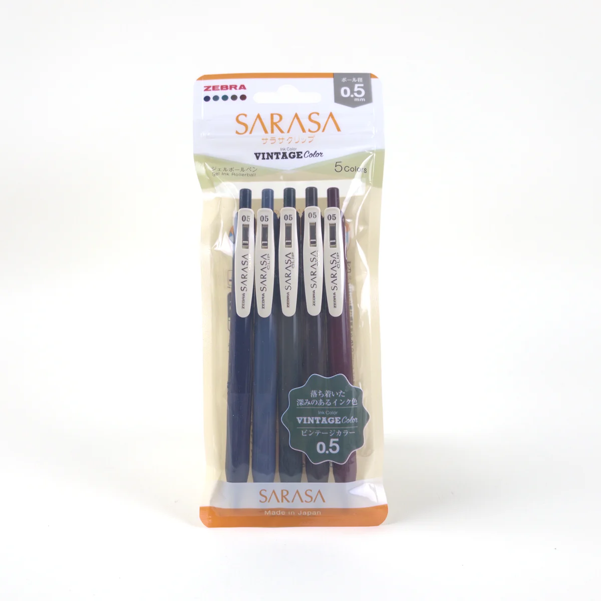 Vista adicional de Zebra Sarasa Clip Vintage A 0,5 mm — Set de 5