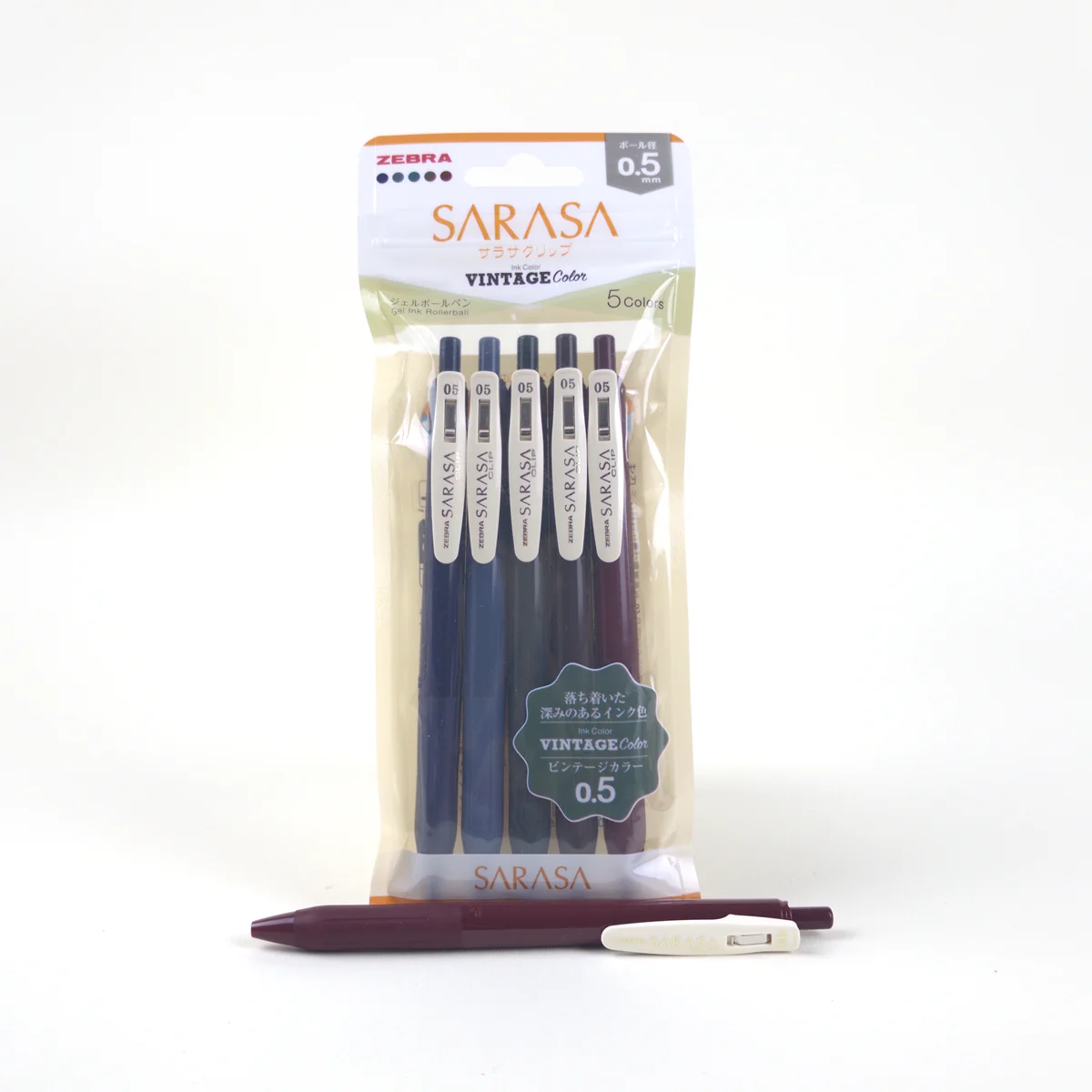 Vista adicional de Zebra Sarasa Clip Vintage A 0,5 mm — Set de 5